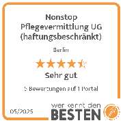 Nonstop Pflegevermittlung UG (haftungsbeschränkt) - werkenntdenBESTEN.de Qualitätssiegel