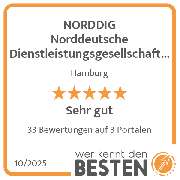 NORDDIG Norddeutsche Dienstleistungsgesellschaft mbH - werkenntdenBESTEN.de Qualitätssiegel