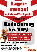 OBI Markt Hannover-Linden - Lagerverkauf Parkplatz OBI Hannover-Linden am 07.07.23 und 08.07.23 um 08 -20 Uhr
