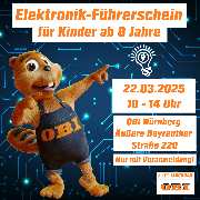 OBI Markt Nürnberg Äußere Bayreuther Straße - Elektronikführerschein für Kinder mit unserem Elekrikermeister. Am 22.03.2025 bei uns im Markt!
