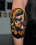 OMEN Tattoo & Piercing - Berlin Mitte - Comic Tattoo mit Batman und Joker.