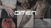 OMEN Tattoo & Piercing - Berlin Mitte - Tattoo-Collage mit Kunstwerken aus dem OMEN Studio Berlin – Fineline, Blackwork, Realismus & individuelle Styles.