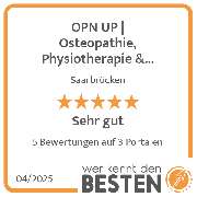 OPN UP | Osteopathie, Physiotherapie & Naturheilkunde in Saarbrücken - werkenntdenBESTEN.de Qualitätssiegel