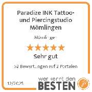 Paradize INK Tattoo- und Piercingstudio Mömlingen - werkenntdenBESTEN.de Qualitätssiegel