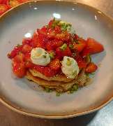 Patta Restaurant - Pancakes mit Mascarpone und Erdbeeren