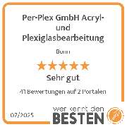 Per-Plex GmbH Acryl- und Plexiglasbearbeitung - werkenntdenBESTEN.de Qualitätssiegel