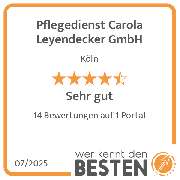 Pflegedienst Carola Leyendecker GmbH - werkenntdenBESTEN.de Qualitätssiegel