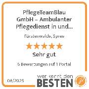 PflegeTeamBlau GmbH – Ambulanter Pflegedienst in und um Fürstenwalde - werkenntdenBESTEN.de Qualitätssiegel