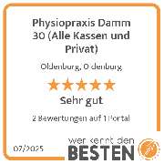Physiopraxis Damm 30 (Alle Kassen und Privat) - werkenntdenBESTEN.de Qualitätssiegel