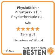 PhysioStich - Privatpraxis für Physiotherapie zu Hause - werkenntdenBESTEN.de Qualitätssiegel