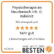 Physiotherapie im Hausbesuch Inh. O. Kulaksiz - werkenntdenBESTEN.de Qualitätssiegel