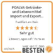 POALVA Getränke- und Lebensmittel Import und Export gmbH - werkenntdenBESTEN.de Qualitätssiegel
