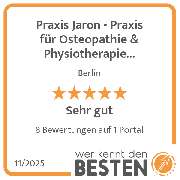 Praxis Jaron - Praxis für Osteopathie & Physiotherapie Marienfelde - werkenntdenBESTEN.de Qualitätssiegel