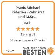 Praxis Michael Kiderlen - Zahnarzt und M.Sc. Kieferorthopädie - werkenntdenBESTEN.de Qualitätssiegel