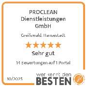 PROCLEAN Dienstleistungen GmbH - werkenntdenBESTEN.de Qualitätssiegel
