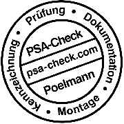 PSA-CHECK Poelmann GmbH Prüfung von Sekuranten, Leitern u. Tritte, Steigleitern, Regale, Steigschutz, PSAgA - 12