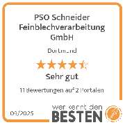 PSO Schneider Feinblechverarbeitung GmbH - werkenntdenBESTEN.de Qualitätssiegel