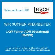 Raimund Lesch KG - LKW Fahrer ADR (Gefahrgut) (M/W/D)