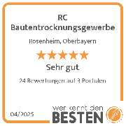 RC Bautentrocknungsgewerbe - werkenntdenBESTEN.de Qualitätssiegel