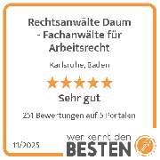 Rechtsanwälte Daum - Fachanwälte für Arbeitsrecht - werkenntdenBESTEN.de Qualitätssiegel