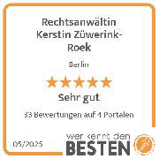 Rechtsanwältin Kerstin Züwerink-Roek - werkenntdenBESTEN.de Qualitätssiegel