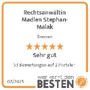 Rechtsanwältin Madlen Stephan-Malak - werkenntdenBESTEN.de Qualitätssiegel
