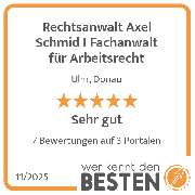 Rechtsanwalt Axel Schmid I Fachanwalt für Arbeitsrecht - werkenntdenBESTEN.de Qualitätssiegel