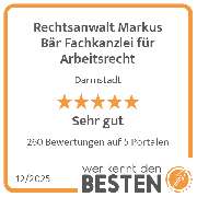 Rechtsanwalt Markus Bär Fachkanzlei für Arbeitsrecht - werkenntdenBESTEN.de Qualitätssiegel