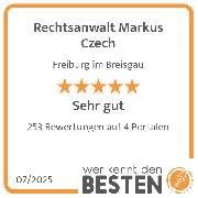 Rechtsanwalt Markus Czech - werkenntdenBESTEN.de Qualitätssiegel