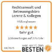 Rechtsanwalt und Betreuungsbüro Lorenz & Kollegen - werkenntdenBESTEN.de Qualitätssiegel
