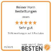 Reiner Horn Bestattungen - werkenntdenBESTEN.de Qualitätssiegel