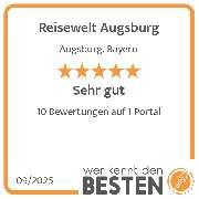 Reisewelt Augsburg - werkenntdenBESTEN.de Qualitätssiegel