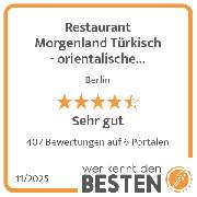 Restaurant Morgenland Türkisch - orientalische Speisen, Wein und mehr - werkenntdenBESTEN.de Qualitätssiegel