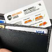 Geldbörse mit RFID SHIELD CARD zum Schutz der Kreditkarte vor Datendiebstahl und Abbuchungen über Funk