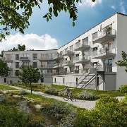 RhineRender GmbH - 3D Visualisierung Wohnkomplex Außenfassade
