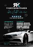 RK Fahrzeugpflege - Fahrzeugaufbereitung - Flyer Vorderseite