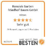 Ronsiek Garten Friedhof Baum GmbH - werkenntdenBESTEN.de Qualitätssiegel