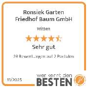 Ronsiek Garten Friedhof Baum GmbH - werkenntdenBESTEN.de Qualitätssiegel