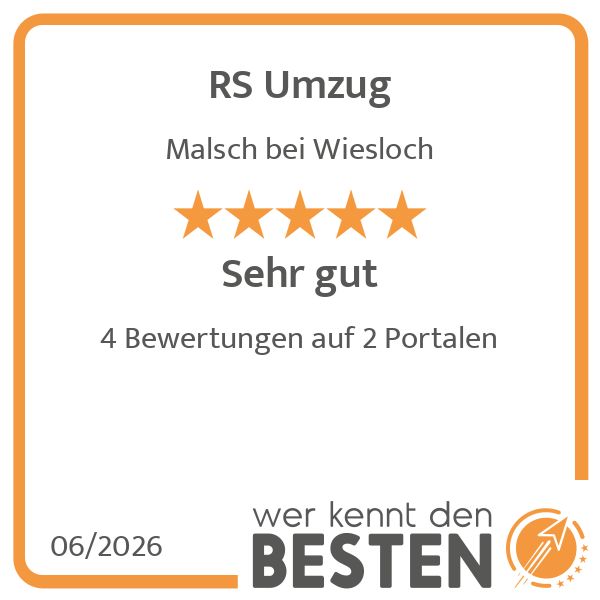 RS Umzug - werkenntdenBESTEN.de Qualitätssiegel