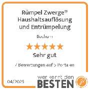 Rümpel Zwerge® Haushaltsauflösung und Entrümpelung - werkenntdenBESTEN.de Qualitätssiegel