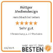 Rüttger Mediendesign - werkenntdenBESTEN.de Qualitätssiegel