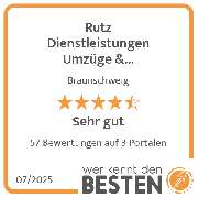 Rutz Dienstleistungen Umzüge & Entrümpelungen - werkenntdenBESTEN.de Qualitätssiegel