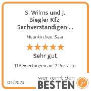 S. Wilms und J. Biegler Kfz-Sachverständigen- und Ingenieurbüro GmbH - werkenntdenBESTEN.de Qualitätssiegel