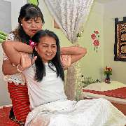 Kraftvolle Dehnmassage und Druckmassage