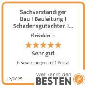 Sachverständiger Bau I Bauleitung I Schadensgutachten I Wertermittlung Matthias Reinhard Bickelhaupt - werkenntdenBESTEN.de Qualitätssiegel