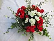 Sailer´s Geschenkideen OHG - künstliche Pflanzschale mit roten und weißen Begonien