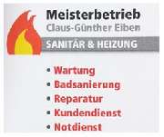 Sanitär & Heizungsservice Claus-Günther Eiben - Sanitär & Heizungsservice Claus-Günther Eiben