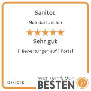 Sanitec - werkenntdenBESTEN.de Qualitätssiegel