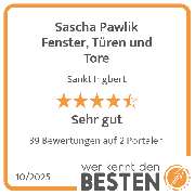 Sascha Pawlik Fenster, Türen und Tore - werkenntdenBESTEN.de Qualitätssiegel
