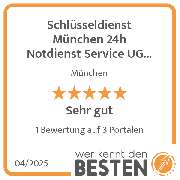 Schlüsseldienst München 24h Notdienst Service UG (haftungsbeschränkt) - werkenntdenBESTEN.de Qualitätssiegel